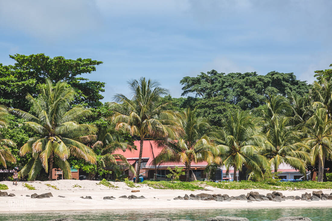 The buildings on Selingan Island