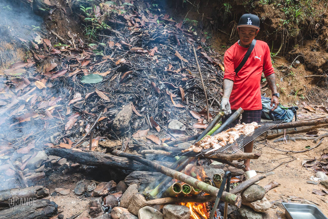 The Iban cooking over an open fire