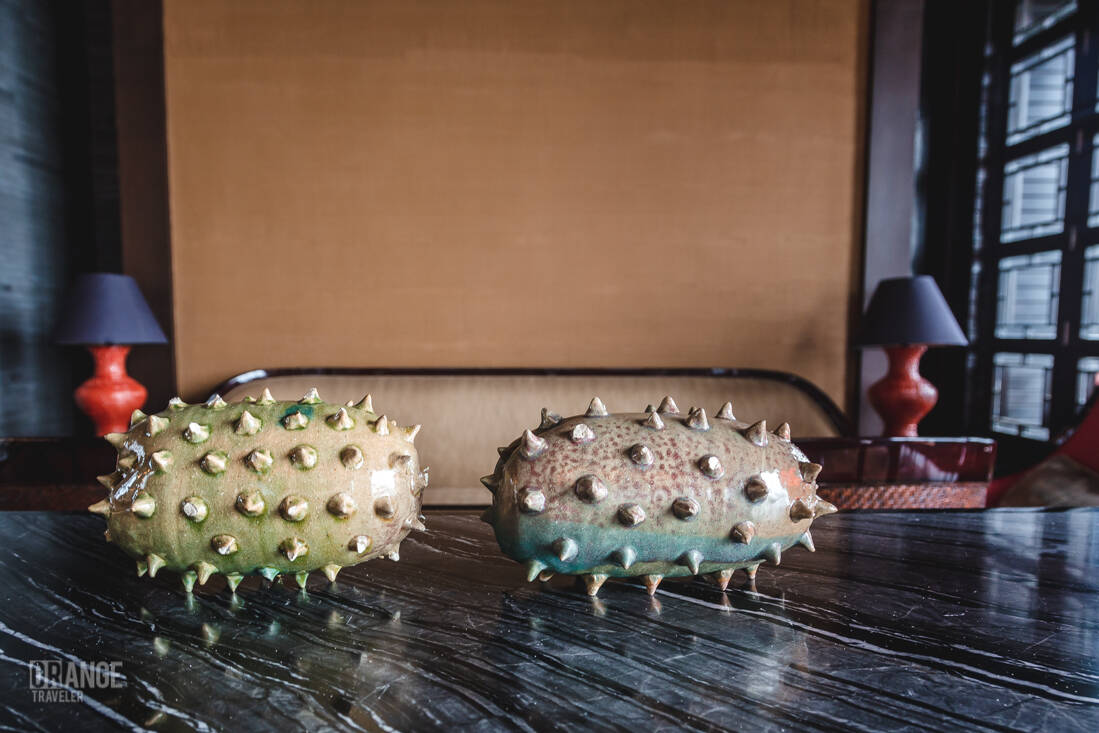 Decorative details in the Chinese restaurant at The Ritz-Carlton, Langkawi