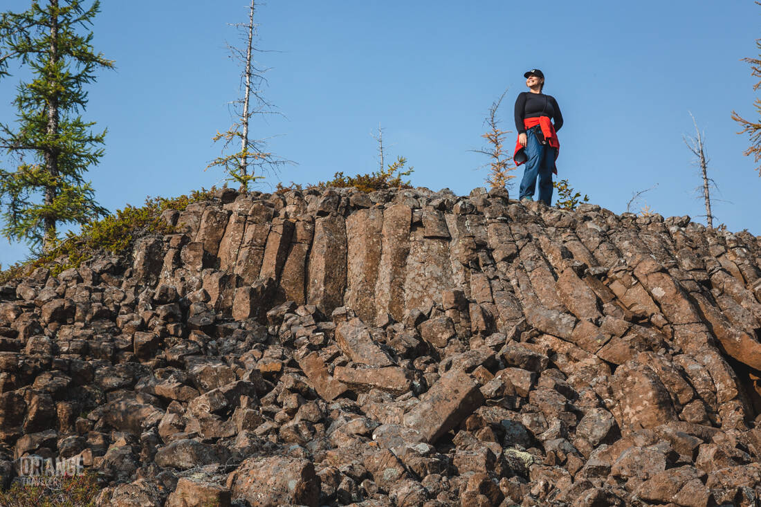 Orange Traveler on the Putorana Plateau