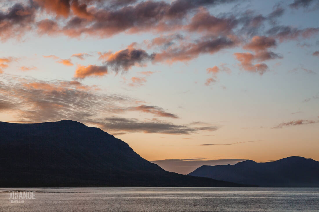 Sunset over Lake Lama