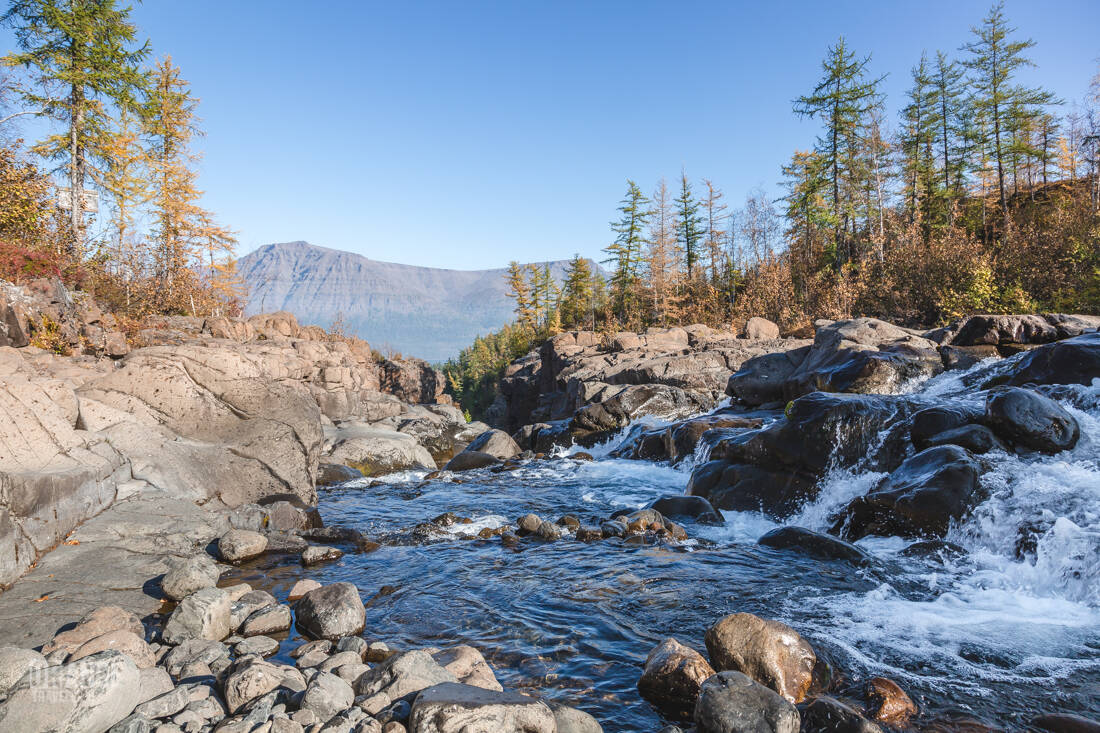 Neralakh Waterfall on the Putorana Plateau