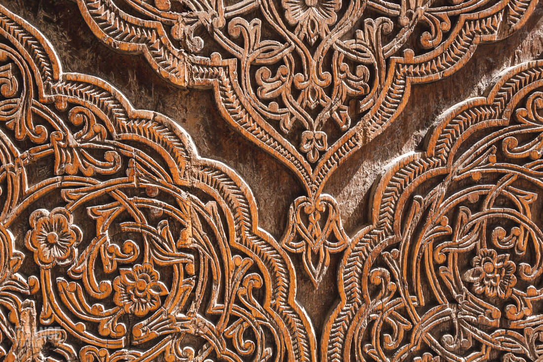 Wood carving in Khiva