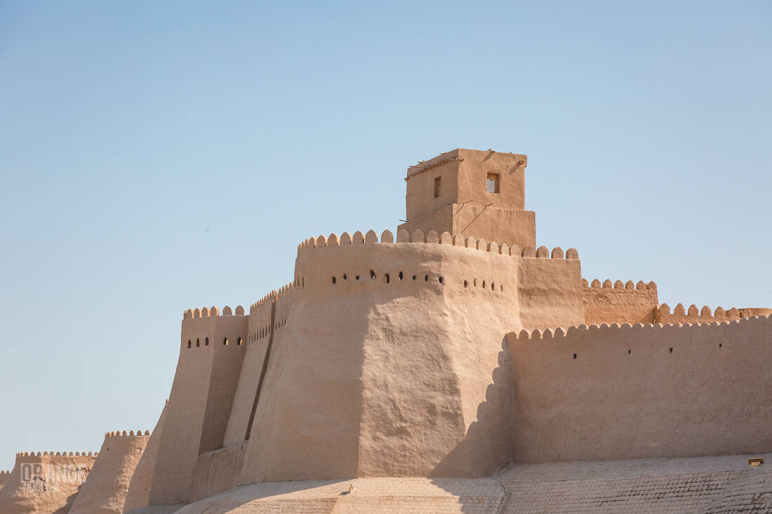 Fortress wall of Kunya-Ark Citadel in Khiva