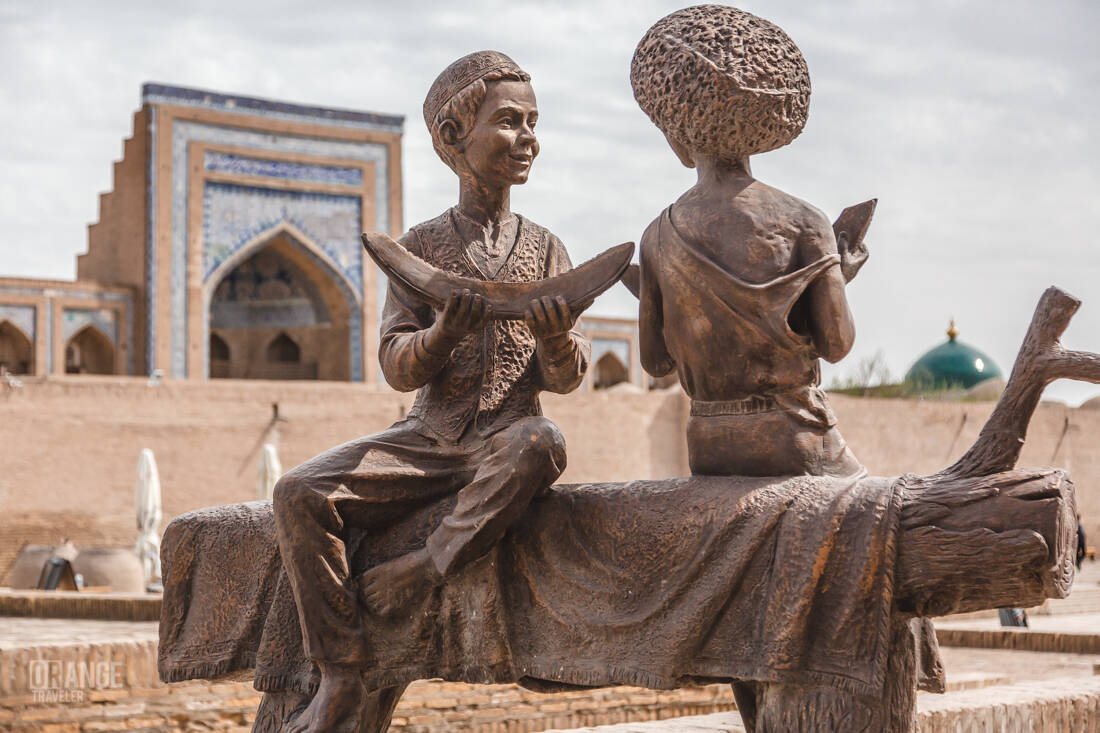 Sculpture in Ichan-Kala, Khiva, Uzbekistan