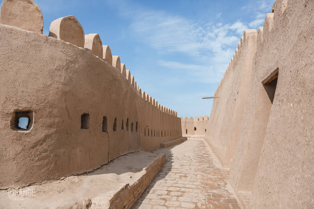 Wall of Kunya-Ark Citadel in Khiva