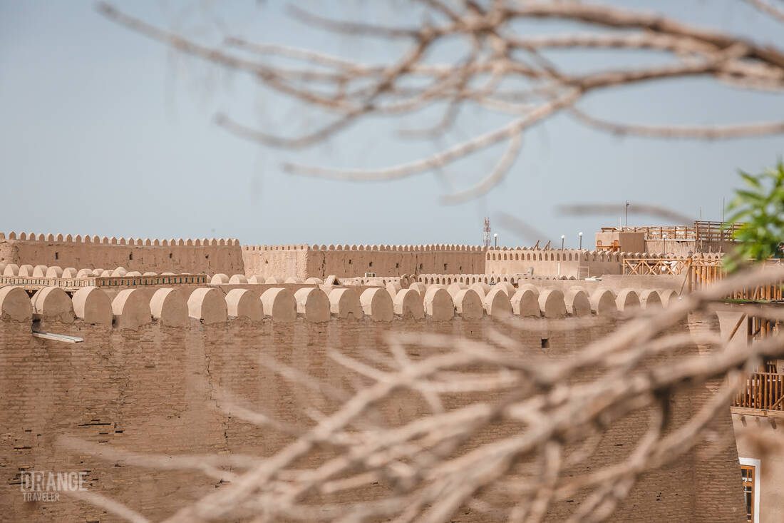 Walls of Kunya-Ark Citadel in Khiva