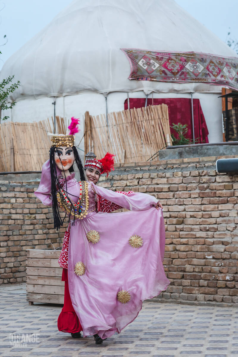 Puppeteers’ performance in Khiva, Uzbekistan