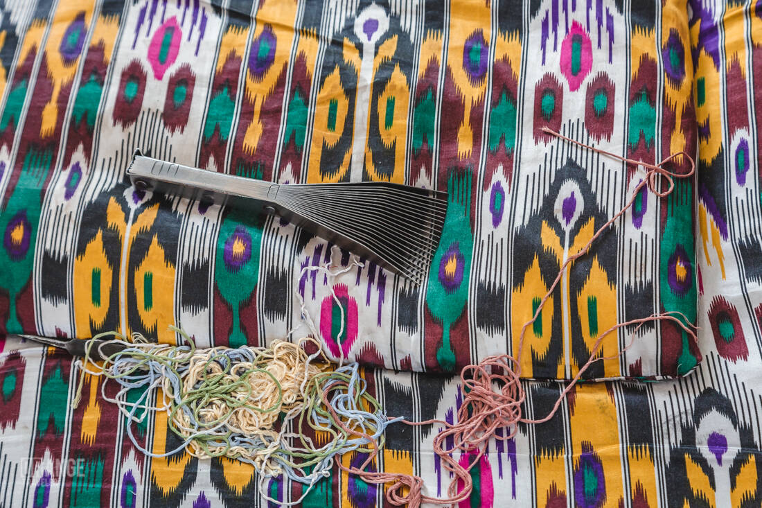 Carpet-weaving tools at the Hujum Centre