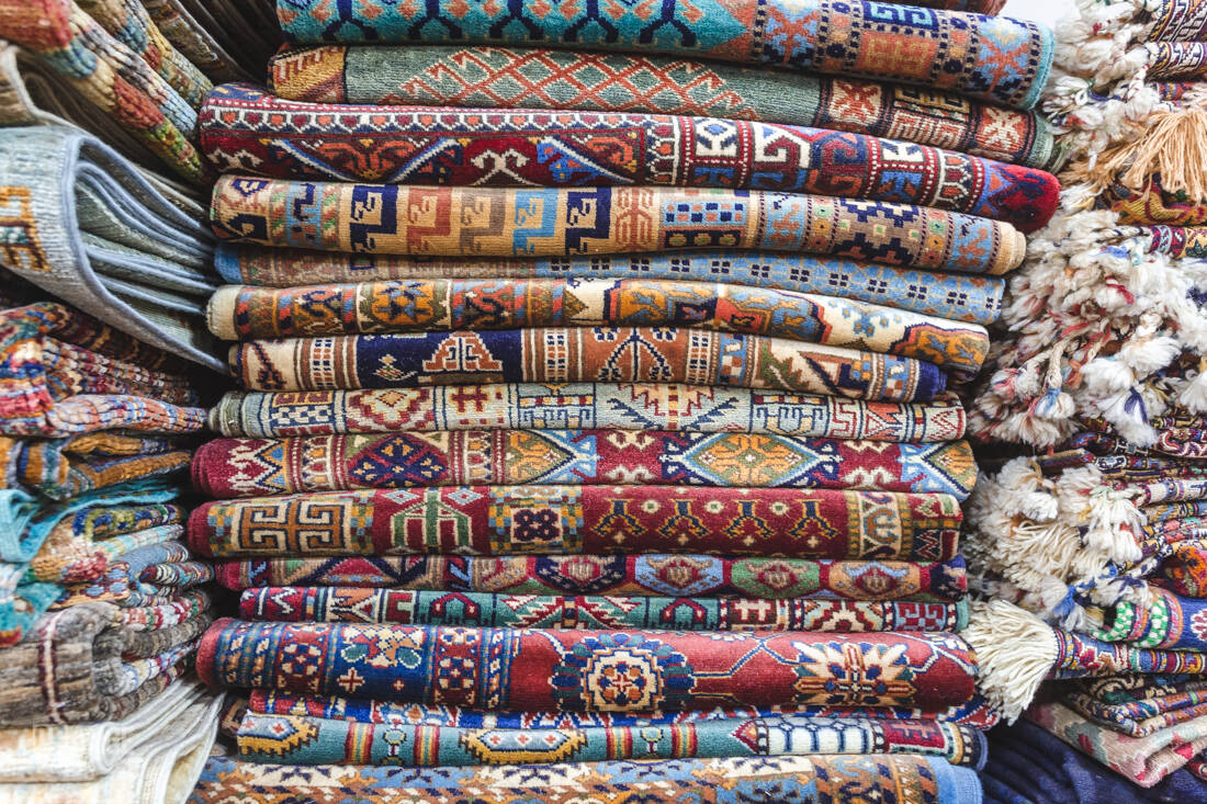 Samarkand silk carpets
