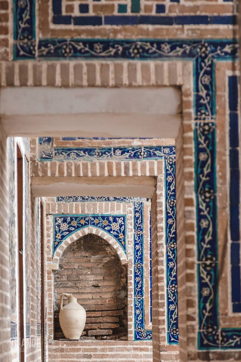 Details of the Registan in Samarkand, Uzbekistan