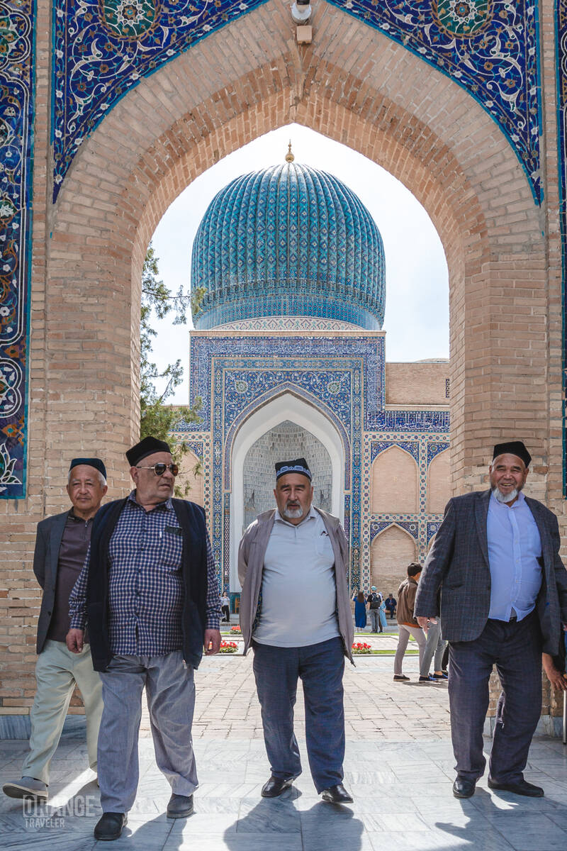 Visitors at the Gur-Emir Mausoleum