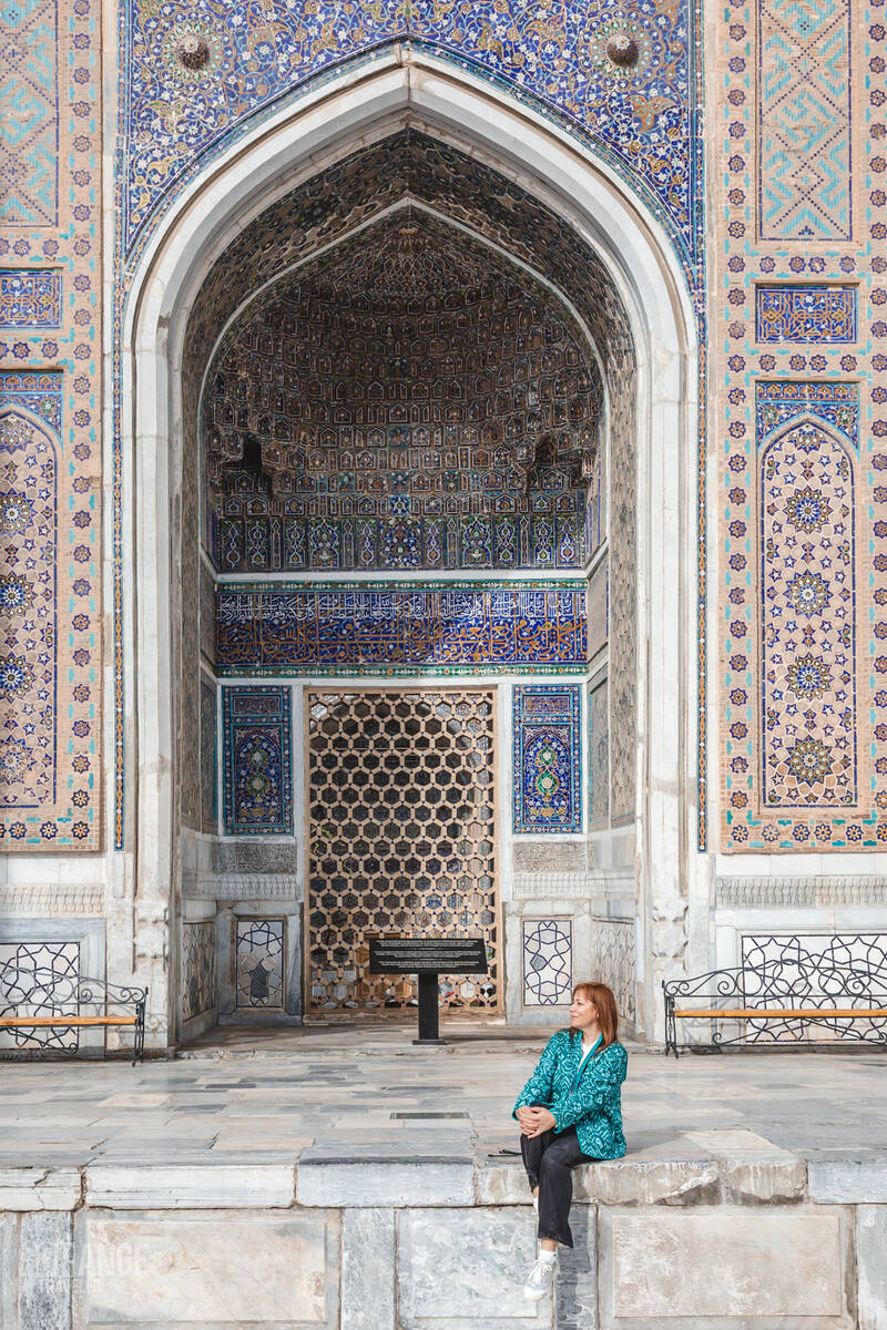 Orange Traveler at the Registan