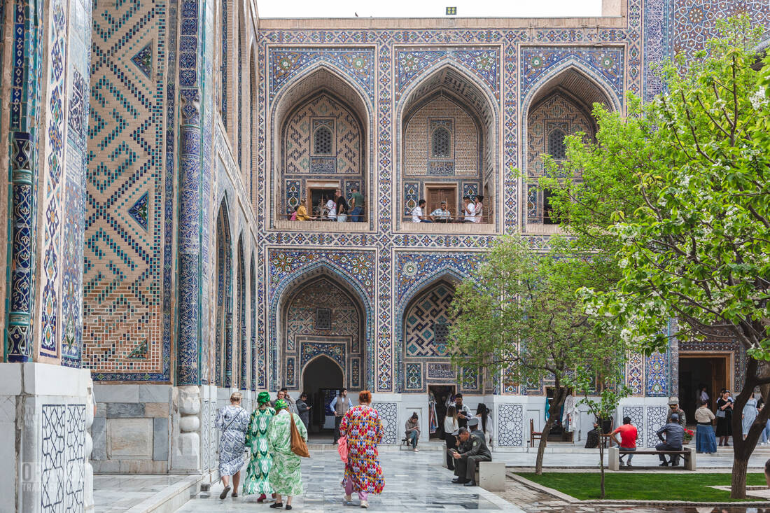 Inner courtyard at the Registan