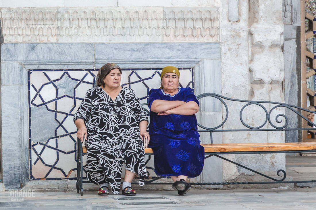 Women relaxing at the Registan