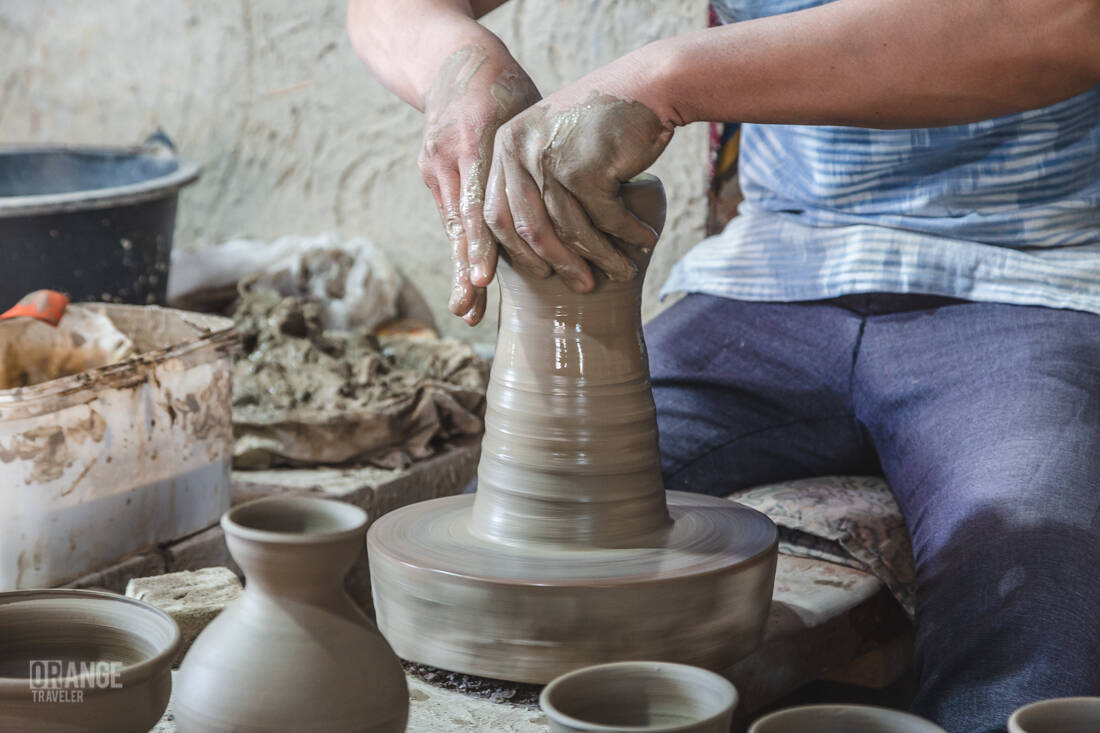 A potter at the wheel