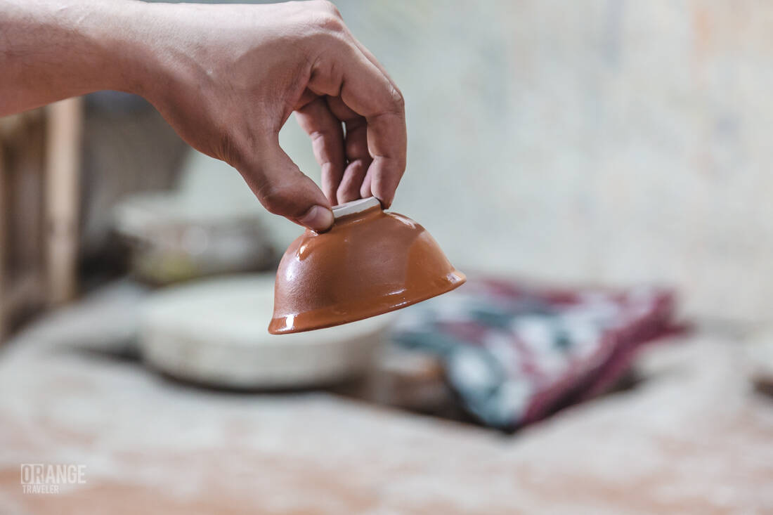 Glaze on a ceramic piece